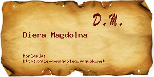Diera Magdolna névjegykártya